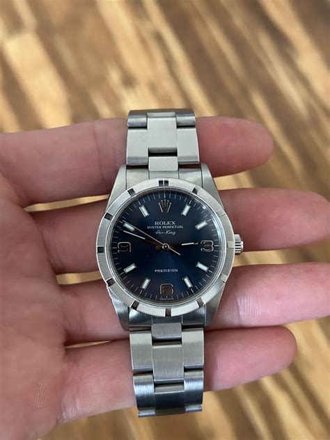 rolex air king usato 1999|Rolex Air King Full Set 1999 Blue Dial .